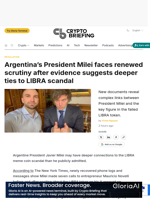 Argentina's President Milei faces renewed scrutiny after evidence suggests deeper ties to LIBRA scandal