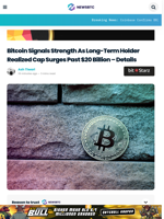 Bitcoin Signals Strength As Long-Term Holder Realized Cap Surges Past $20 Billion - Details