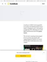 CoreWeave Stock Soars on $7B Data Center Deal With Applied Digital