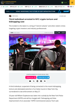 Third individual arrested in NYC crypto torture and kidnapping case