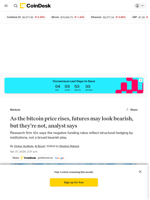 As the BTC price rises, perpetual futures may look bearish. They're not, analyst 10x says.