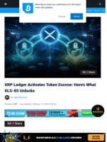XRP Ledger Activates Token Escrow: What XLS-85 Unlocks