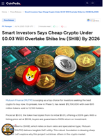 Smart Investors Says Cheap Crypto Under $0.03 Will Overtake Shiba Inu (SHIB) By 2026 : Mutuum Finance (MUTM)