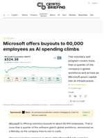 Microsoft offers buyouts to 60,000 employees as AI spending climbs