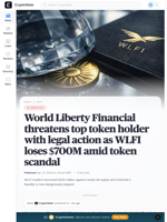 World Liberty Financial tumbles by $700 million in 7 days