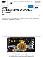 Binance Just Shoveled $734,000,000 into Bitcoin (BTC): What's Their Strategy? - U.Today