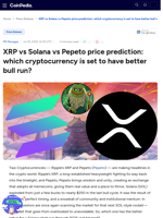 XRP vs Solana vs Pepeto price prediction: Which cryptocurrency is set to have better bull run?