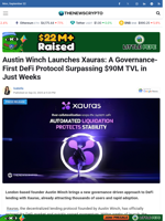 Austin Winch Launches Xauras: A Governance-First DeFi Protocol Surpassing $90M TVL in Just Weeks