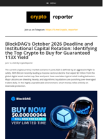 BlockDAG's October 2026 Deadline and Institutional Capital Rotation: Identifying the Top Crypto to Buy for Guaranteed 113X Yield