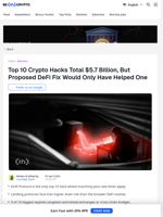 Proposed DeFi Fix Falls Short of Crypto's Top 10 Hacks