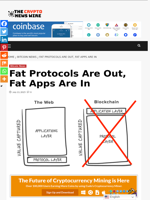 Fat Protocols Are Out, Fat Apps Are In - The Crypto News Wire