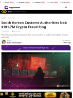 South Korean Customs Nab $101.7M in a Crypto Fraud Ring