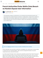 Waltio Crypto Platform Hack Prompts French Authorities Probe