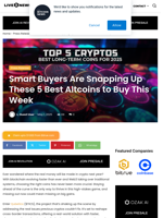 Smart Buyers Are Snapping Up These 5 Best Altcoins to Buy This Week | Live Bitcoin News