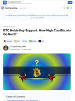 BTC Holds Key Support: How High Can Bitcoin Go Next?: Guest Post by CryptoPotato_News | CoinMarketCap