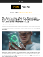 The Intersection of AI And Blockchain: How Nexchain Differs From Other Major AI Coins Like Bittensor (TAO)