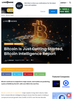 Bitcoin Is Just Getting Started, Bitcoin Intelligence Report | Live Bitcoin News