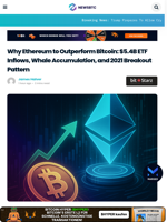 Why Ethereum to Outperform Bitcoin: $5.4B ETF Inflows, Whale Accumulation, and 2021 Breakout Pattern