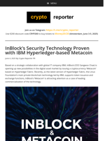 InBlock's Security Technology Proven with IBM Hyperledger-based Metacoin