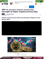 XRP vs. Bitcoin: Altcoin Shows Bull Strength as Major Cryptocurrency Dips