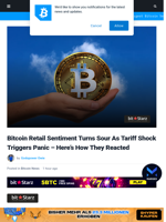 Bitcoin Retail Sentiment Turns Sour As Tariff Shock Triggers Panic - Here’s How They Reacted | Bitcoinist.com