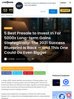 5 Best Presale to Invest In For 5000x Long-term Gains Strategically: The 2021 Success Blueprint Is Back — and This One Could Go Even Bigger | Live Bitcoin News