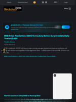 BNB Price Prediction: $550 Test Likely Before Any Credible Rally Toward $850 - Blockchain.News