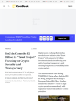 KuCoin Commits $2 Billion to “Trust Project” Focusing on Crypto Security and Transparency