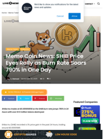 Meme Coin News: SHIB Price Eyes Rally as Burn Rate Soars 790% in One Day | Live Bitcoin News