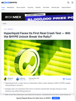 As the HYPE Token Unlock Nears, Traders Brace for Volatility