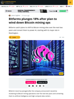 Bitfarms to Shutter Bitcoin Mining in Pivot to AI