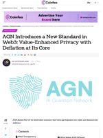AGN Introduces a New Standard in Web3: Value-Enhanced Privacy with Deflation at Its Core - Coinfea