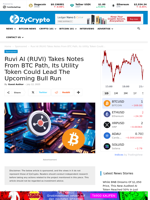 Ruvi AI (RUVI) Takes Notes From BTC Path, Its Utility Token Could Lead The Upcoming Bull Run 