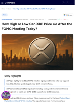 How High or Low Can XRP Price Go After the FOMC Meeting Today?
