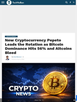 New Cryptocurrency Pepeto Leads the Rotation as Bitcoin Dominance Hits 56% and Altcoins Bleed - TechBullion