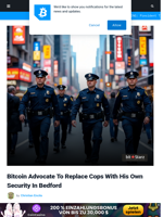 Bitcoin Advocate To Replace Cops With His Own Security in Bedford