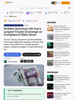 Nobitex Sanctions Hit Iran’s Largest Crypto Exchange as Compliance Risks Grow – Bitcoin News