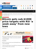 Bitcoin gets sub-$100K price targets with RSI ’a week away’ from new lows - The Crypto News Wire