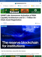 QXMP Labs Announces Activation of RWA Liquidity Architecture and $1.1 Trillion On-Chain Asset Registration - TheNewsCrypto