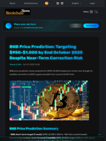 BNB Price Prediction: Targeting $950-$1,000 by End October 2025 Despite Near-Term Correction Risk - Blockchain.News