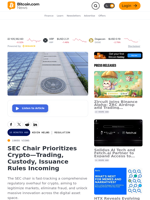 SEC Chair Prioritizes Crypto—Trading, Custody, Issuance Rules Incoming – Regulation Bitcoin News