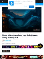 Bitcoin Mining Crackdown: Laos To End Crypto Mining Q1 2026
