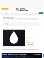 Tanker attacks in Gulf escalate US-Iran tensions, disrupt oil flows