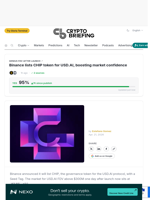 Binance lists CHIP token for USD.AI, boosting market confidence