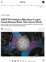 XRP ETFs Outpace Bitcoin as Crypto Funds Bounce Back After Down Week - Decrypt