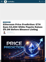 Ethereum Price Prediction: ETH Eyes $4,000 While Pepeto Raises $9.2M Before Binance Listing - TechBullion