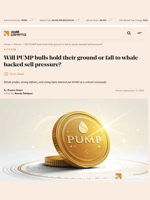 PUMP faces a test: Rally extension or whale profit-taking Risk?