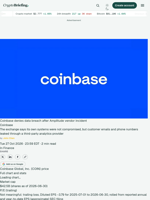 Coinbase denies data breach after Amplitude vendor incident