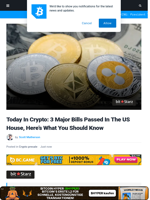 Today In Crypto: 3 Major Bills Passed In The US House, Here’s What You Should Know | Bitcoinist.com