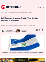 El Salvador vs. IMF: Bukele Defiant, Buying More Bitcoin